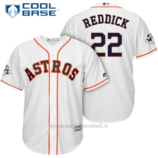 Maglia Baseball Uomo Houston Astros 2017 World Series Josh Rossodick Bianco Cool Base